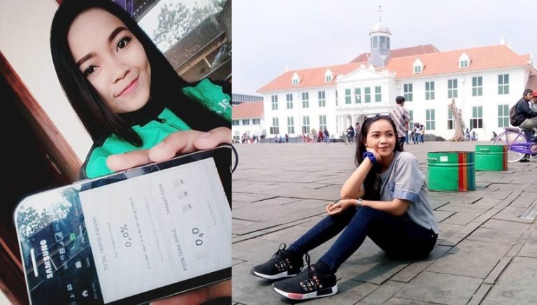 Kenalin nih Vivi Novia driver ojek online berparas cantik yang bikin betah diboncengin