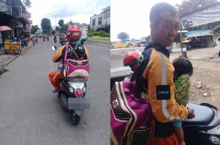 Ngojek sambil bawa anak cerita pilu driver ojol ini bikin hati terenyuh kasihan lihatnya