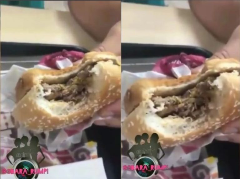 Bikin jijik video belatung menggeliat dalam daging burger viral di medsos