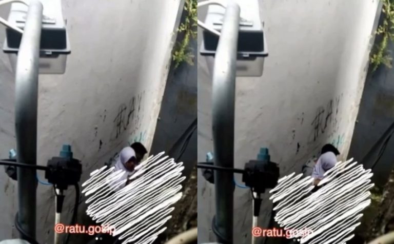 Miris dua pelajar ini terekam CCTV lagi asyik begituan di gang sempit