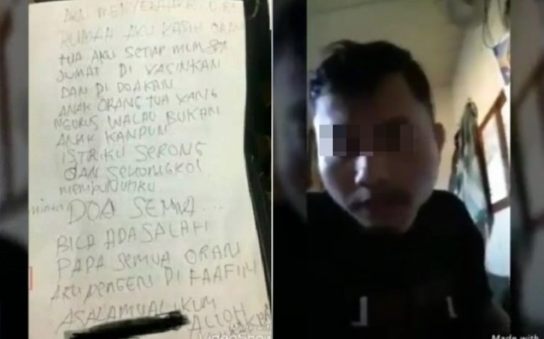 Sempat live di FB dan tulis surat wasiat TKI asal Lampung ini diduga nekat bunuh diri karena istrinya selingkuh