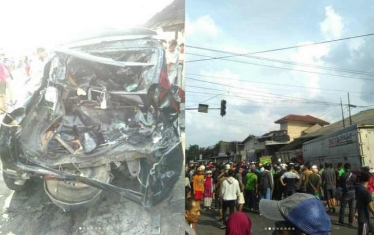 8 kendaraan remuk 3 orang meninggal dunia video detik detik kecelakaan maut di Solo ini ngeri