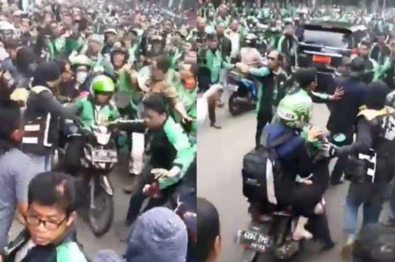 Antar penumpang ditengah demo yang dilakukan rekan driver ojol ini bikin salut respect