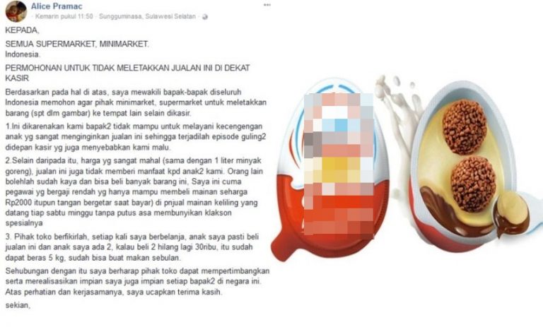 Minta supermarket dan minimarket singkirkan jajanan cokelat dari meja kasir curhatan ayah ini viral