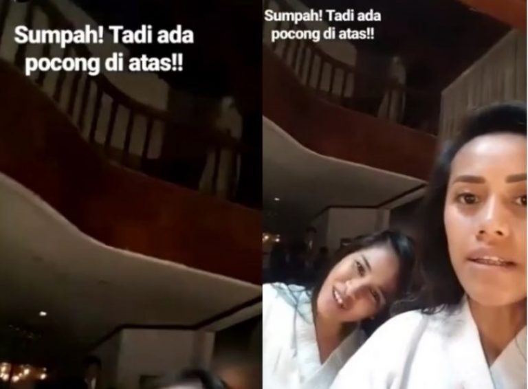 Asyik bikin video Insta Story Lia Waode kaget lihat sosok di atasnya sumpah tadi ada pocong