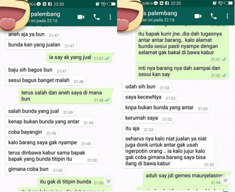 Chat pembeli dan penjual olshop ini nguji kesabaran barang sudah sampai tapi ada yang aneh