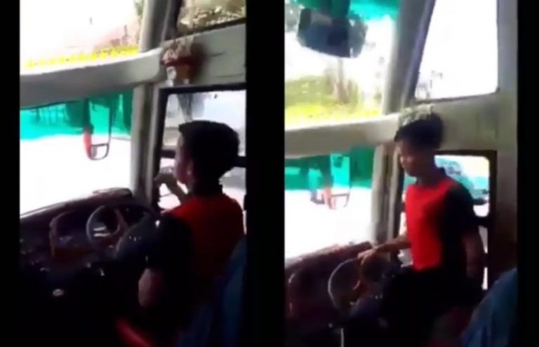 Nyetir sambil joget aksi sopir bus ini tuai kecaman di stop polisi baru tahu rasa