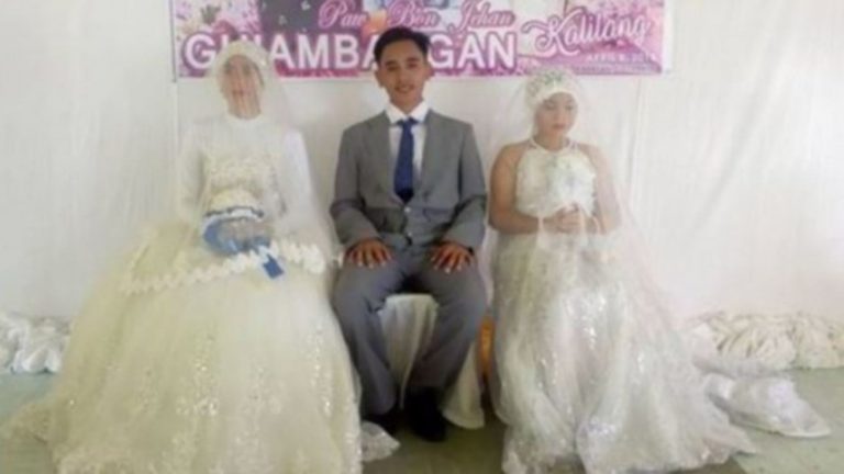 Pria ini nikah dengan 2 wanita sekaligus foto unggahannya jadi bahan perdebatan