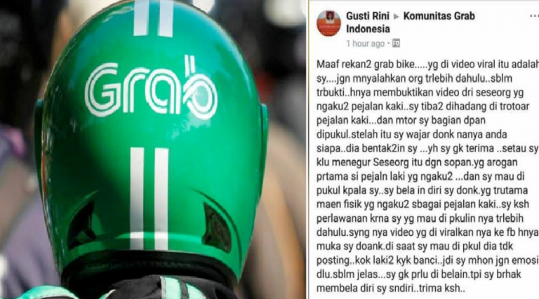 Disebut hajar pejalan kaki di trotoar driver ojek online yang telah dicabut kemitraannya ini beri klarifikasi