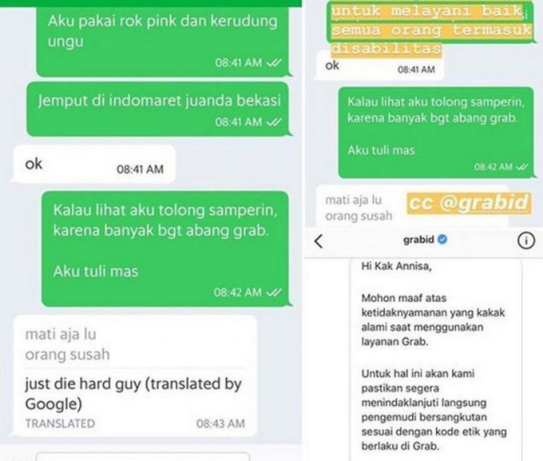 Ditolak driver ojek online karena tuli curhatan penumpang ini jadi viral