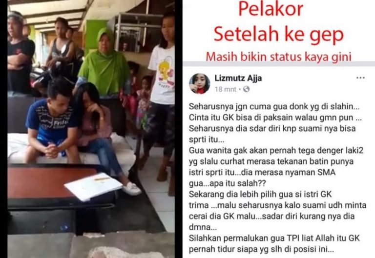 Sudah sama sama berkeluarga pasangan pelakor dan pebinor ini diciduk warga lagi begituan di kamar kontrakan