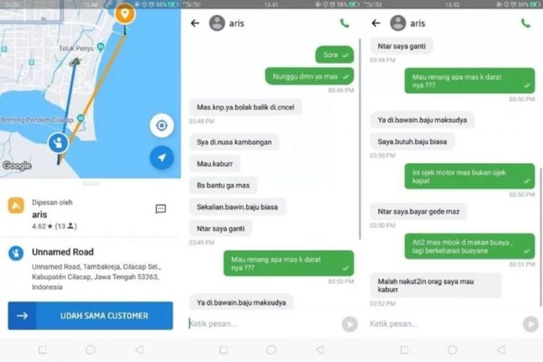 Viral seorang driver ojek online dapat orderan dari Nusakambanga kok bisa