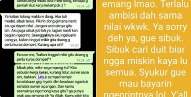 Didepak dari grup tugas kelompok cewek ini ngamuk di Twitter dan membuat netizen geram