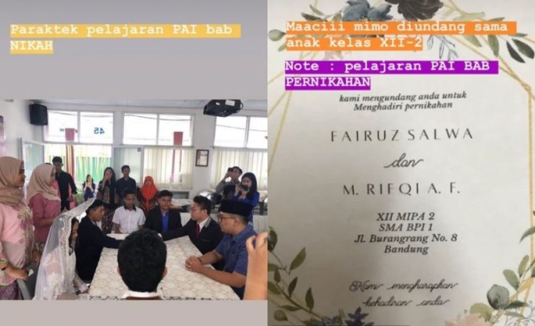 Bukan kaleng kaleng SMA di kota Bandung ini adakan praktik nikah seperti sungguhan