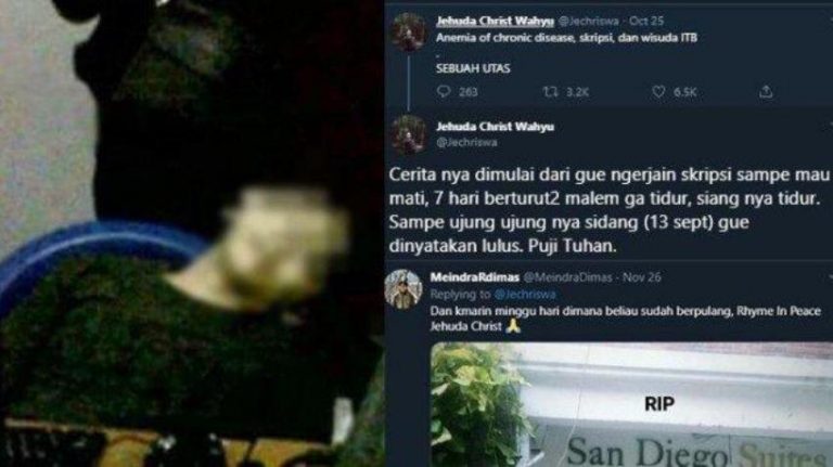 Kelelahan usai selesaikan skripsi 7 hari 7 malam mahasiswa ini meninggal dunia