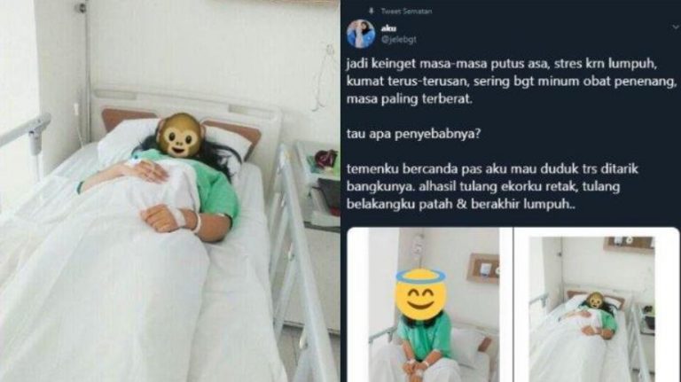 Sempat jatuh dari kursi yang ditarik teman kisah gadis ini viral di Twitter