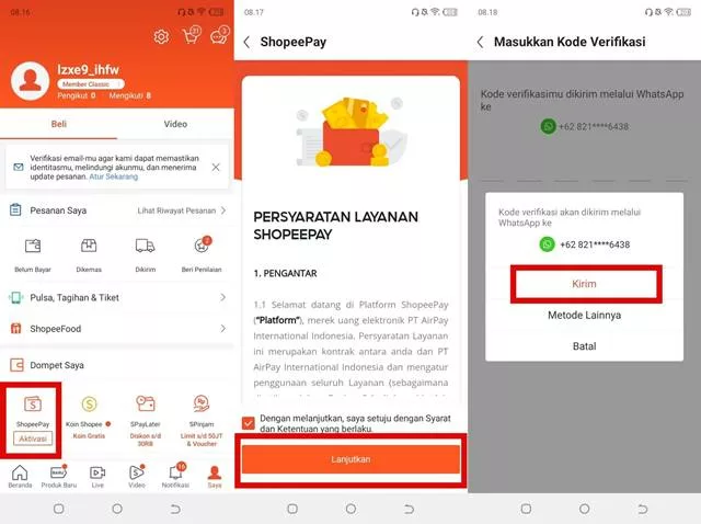 Verifikasi Akun ShopeePay