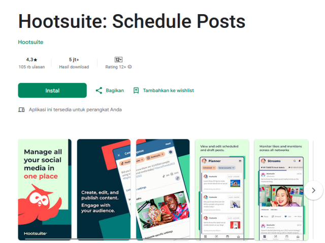 Hootsuite - Apk Posting Instagram Otomatis