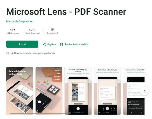 Microsoft Lens - Apk Scan Tulisan Tangan ke Word