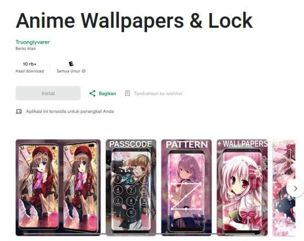 Kunci Layar Foto Anime - Apk Kunci Layar Android