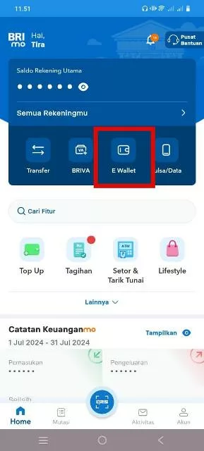 Pilih E Wallet