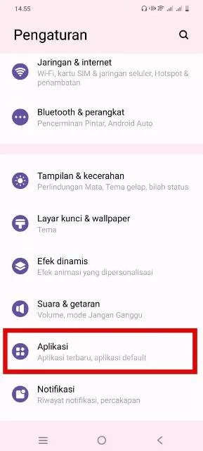 Pilih Menu Aplikasi