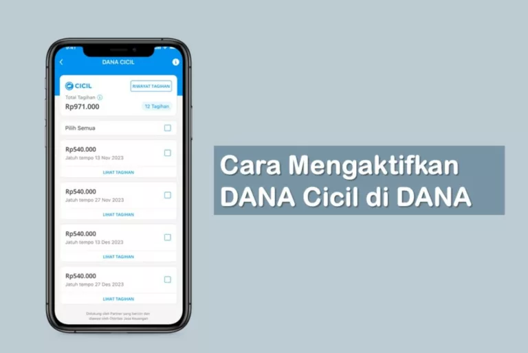 Cara Mengaktifkan DANA Cicil di DANA