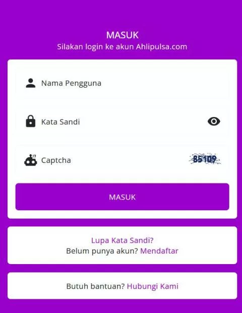 Masuk ke AhliPulsa