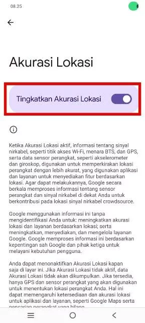 Tingkatkan Akurasi Lokasi